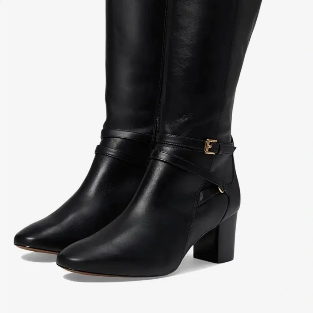 Johnston & Murphy Eleanor Black Over the Knee Boots